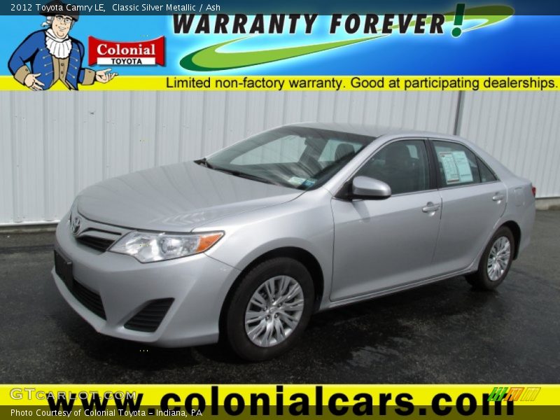 Classic Silver Metallic / Ash 2012 Toyota Camry LE