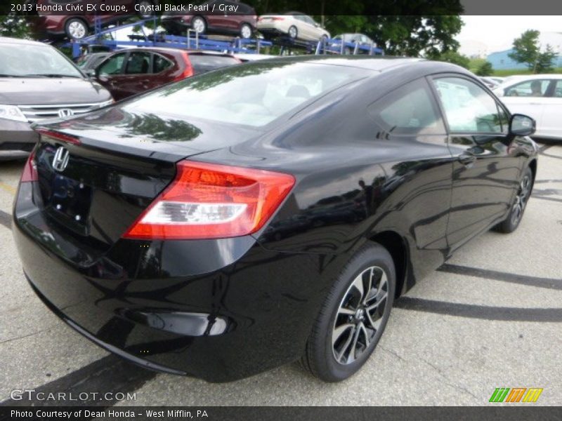 Crystal Black Pearl / Gray 2013 Honda Civic EX Coupe