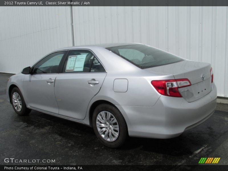 Classic Silver Metallic / Ash 2012 Toyota Camry LE