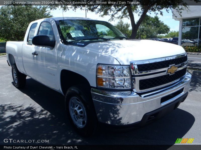 Summit White / Dark Titanium 2013 Chevrolet Silverado 2500HD Work Truck Extended Cab