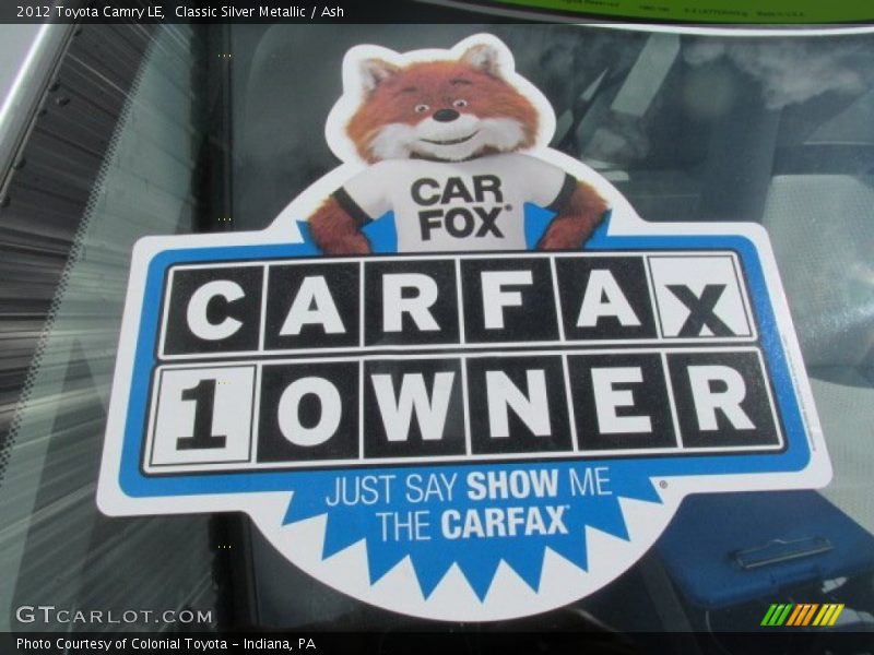 Classic Silver Metallic / Ash 2012 Toyota Camry LE
