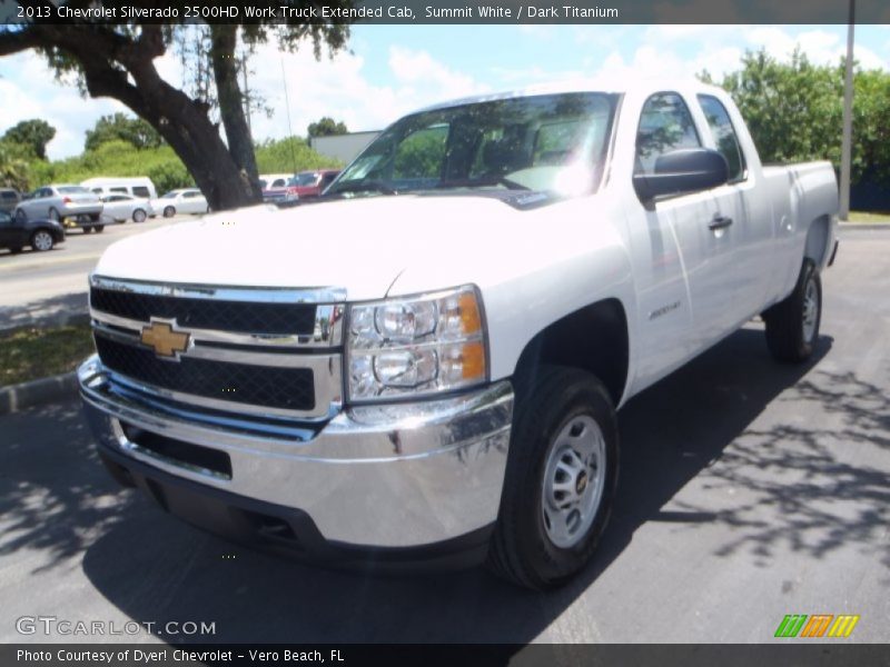 Summit White / Dark Titanium 2013 Chevrolet Silverado 2500HD Work Truck Extended Cab