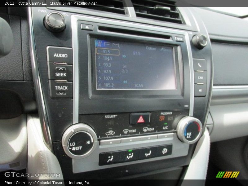 Classic Silver Metallic / Ash 2012 Toyota Camry LE