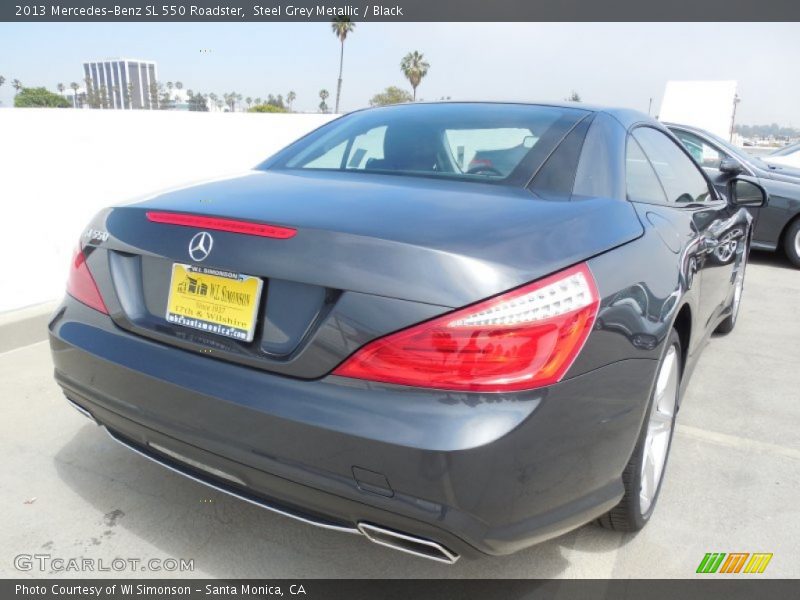 Steel Grey Metallic / Black 2013 Mercedes-Benz SL 550 Roadster