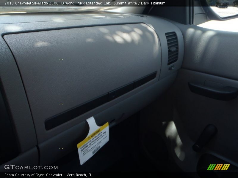 Summit White / Dark Titanium 2013 Chevrolet Silverado 2500HD Work Truck Extended Cab