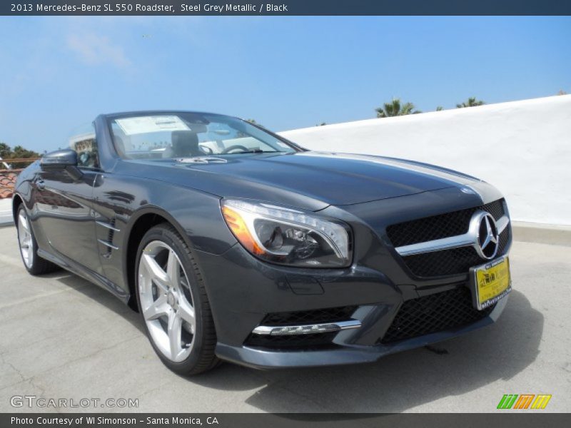 Steel Grey Metallic / Black 2013 Mercedes-Benz SL 550 Roadster