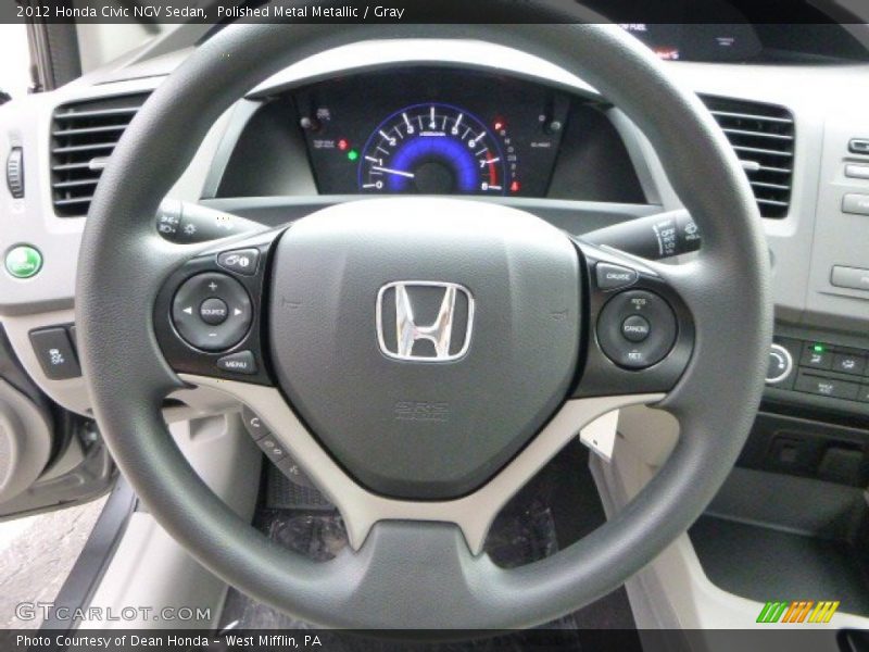 Polished Metal Metallic / Gray 2012 Honda Civic NGV Sedan