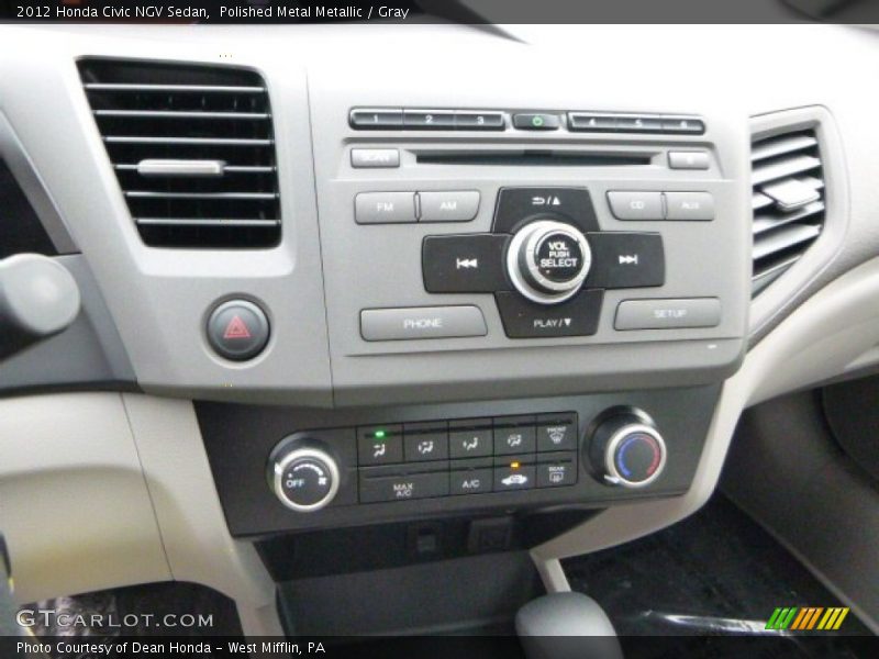 Polished Metal Metallic / Gray 2012 Honda Civic NGV Sedan