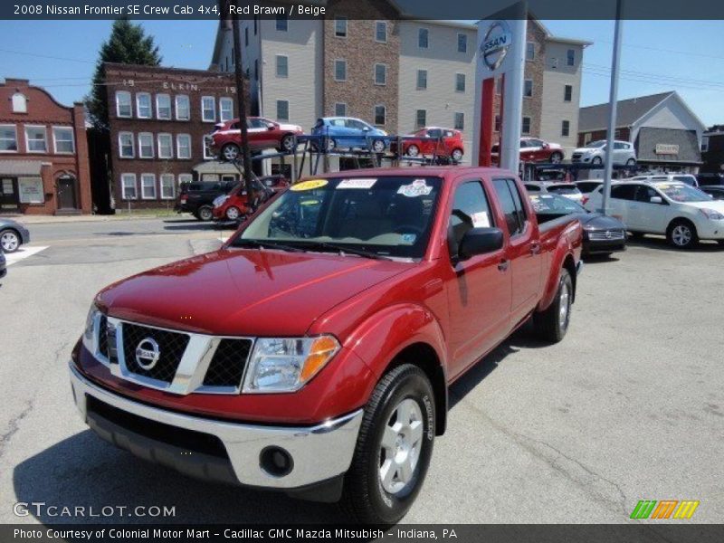 Red Brawn / Beige 2008 Nissan Frontier SE Crew Cab 4x4