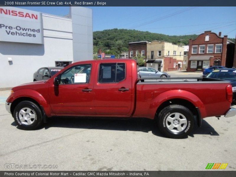 Red Brawn / Beige 2008 Nissan Frontier SE Crew Cab 4x4