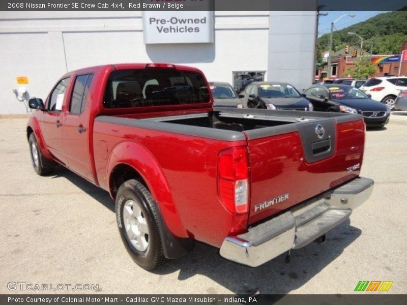 Red Brawn / Beige 2008 Nissan Frontier SE Crew Cab 4x4