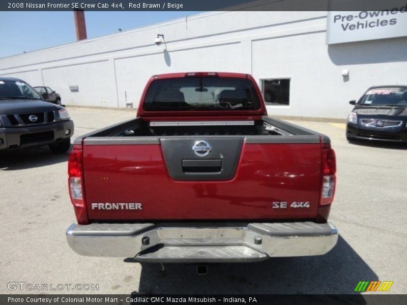 Red Brawn / Beige 2008 Nissan Frontier SE Crew Cab 4x4
