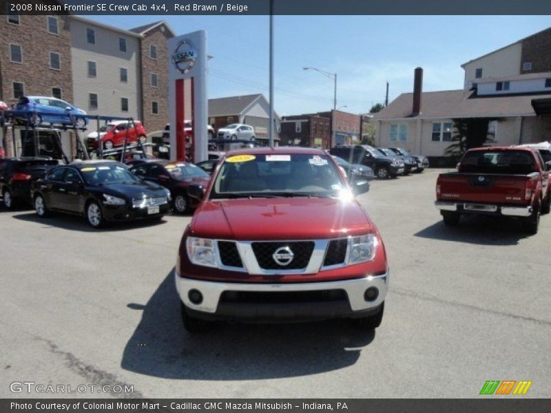 Red Brawn / Beige 2008 Nissan Frontier SE Crew Cab 4x4