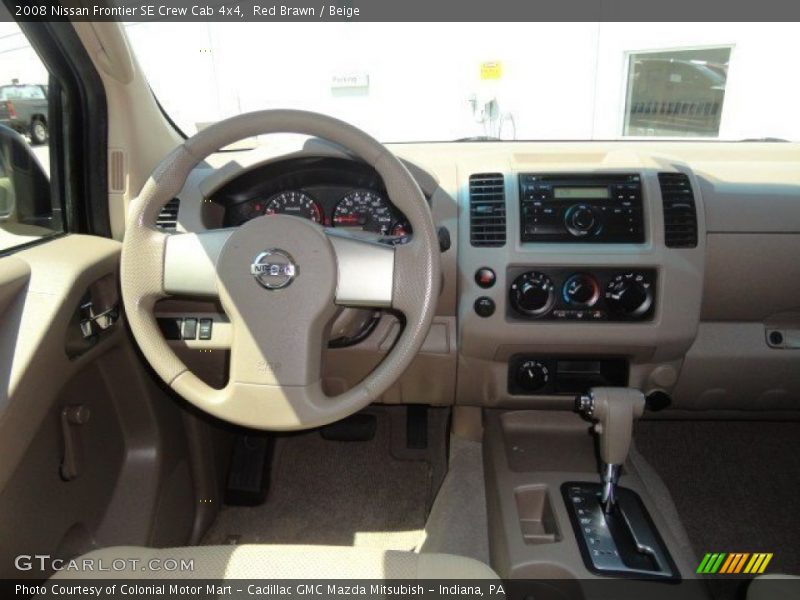 Red Brawn / Beige 2008 Nissan Frontier SE Crew Cab 4x4