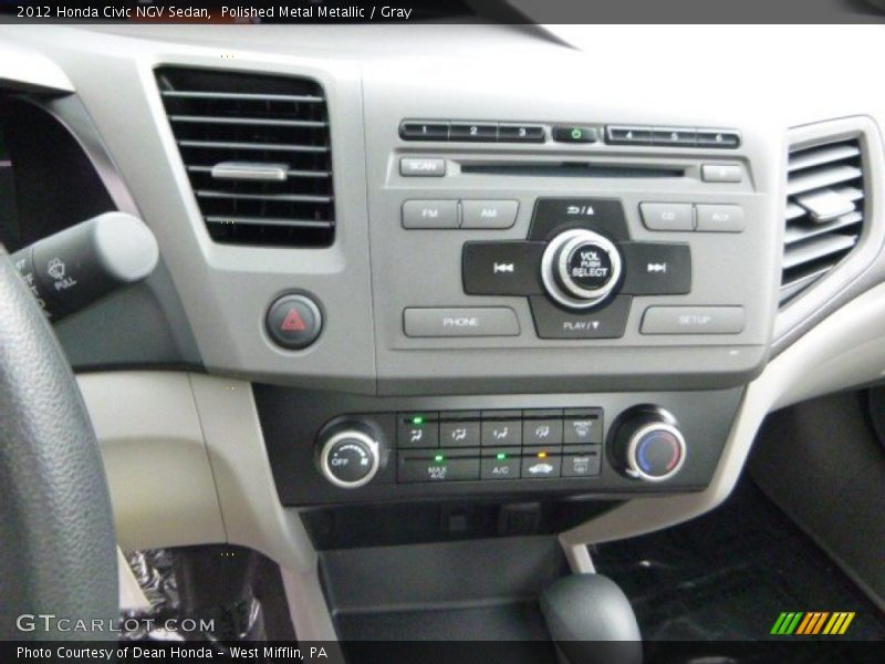 Controls of 2012 Civic NGV Sedan