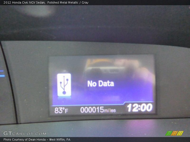 Polished Metal Metallic / Gray 2012 Honda Civic NGV Sedan