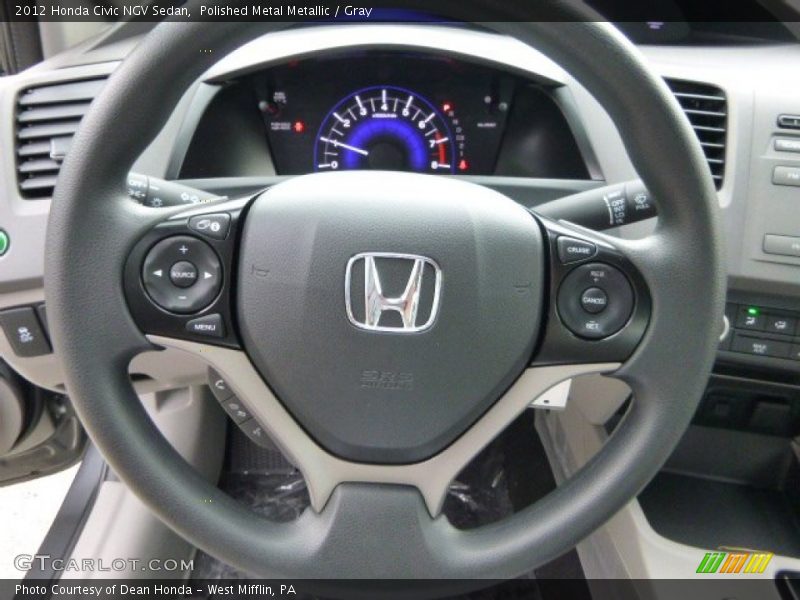 Polished Metal Metallic / Gray 2012 Honda Civic NGV Sedan