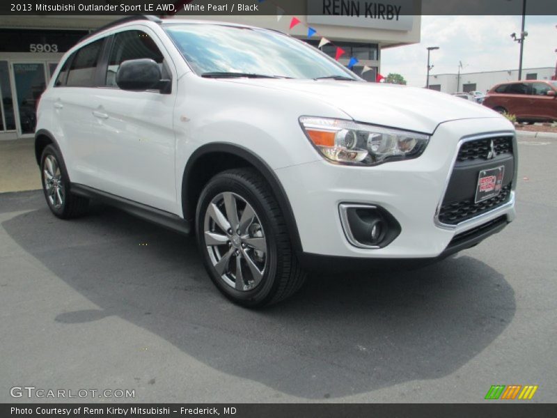 White Pearl / Black 2013 Mitsubishi Outlander Sport LE AWD