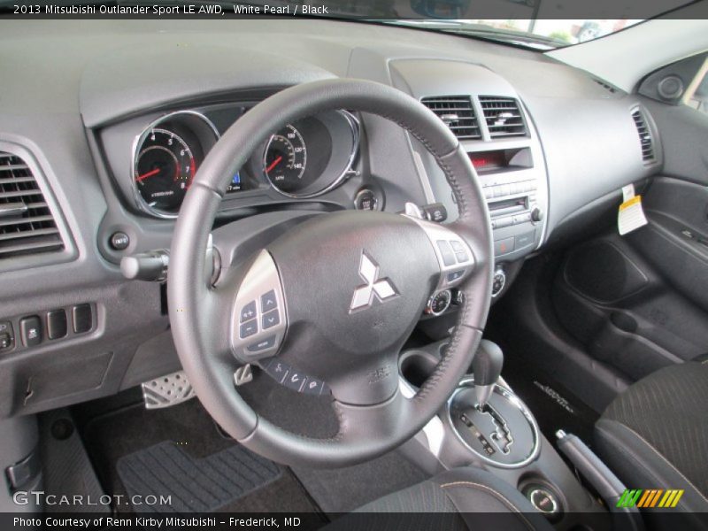 White Pearl / Black 2013 Mitsubishi Outlander Sport LE AWD
