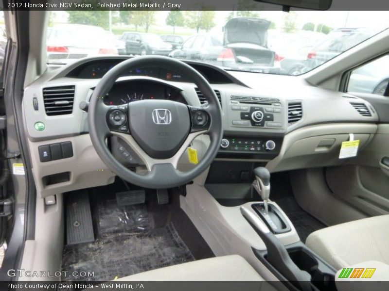 Polished Metal Metallic / Gray 2012 Honda Civic NGV Sedan
