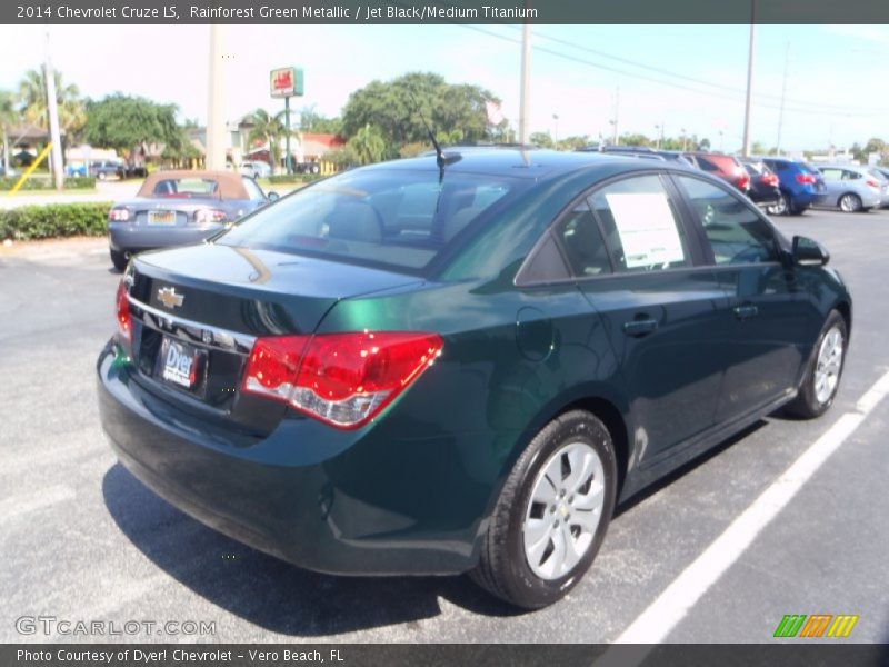 Rainforest Green Metallic / Jet Black/Medium Titanium 2014 Chevrolet Cruze LS