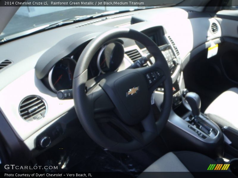 Rainforest Green Metallic / Jet Black/Medium Titanium 2014 Chevrolet Cruze LS