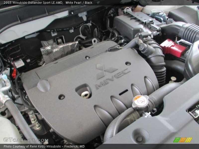 White Pearl / Black 2013 Mitsubishi Outlander Sport LE AWD