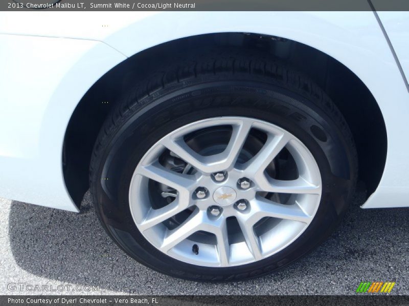 Summit White / Cocoa/Light Neutral 2013 Chevrolet Malibu LT