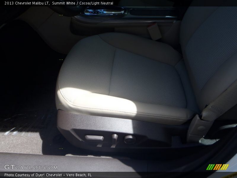 Summit White / Cocoa/Light Neutral 2013 Chevrolet Malibu LT