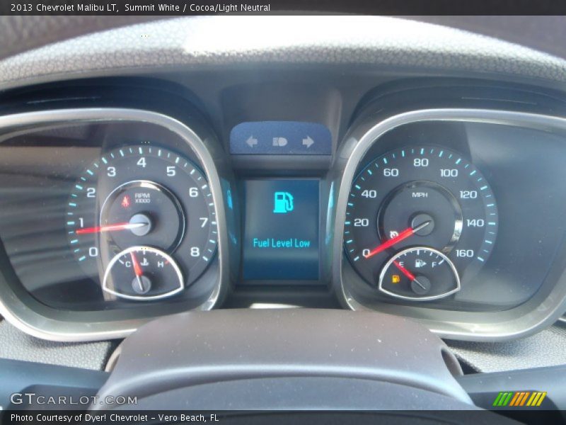 Summit White / Cocoa/Light Neutral 2013 Chevrolet Malibu LT