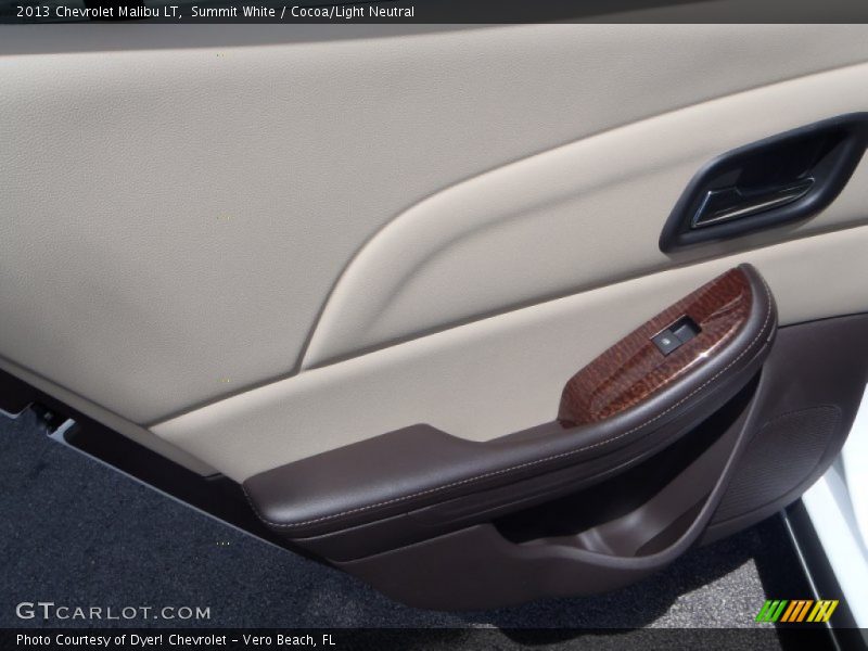 Summit White / Cocoa/Light Neutral 2013 Chevrolet Malibu LT