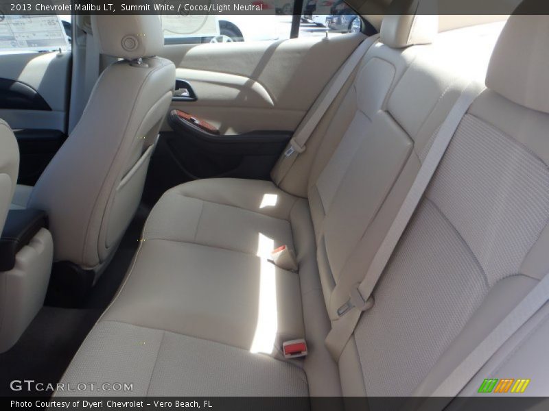 Summit White / Cocoa/Light Neutral 2013 Chevrolet Malibu LT