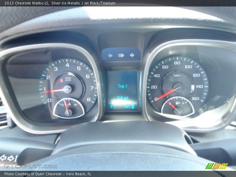 Silver Ice Metallic / Jet Black/Titanium 2013 Chevrolet Malibu LS