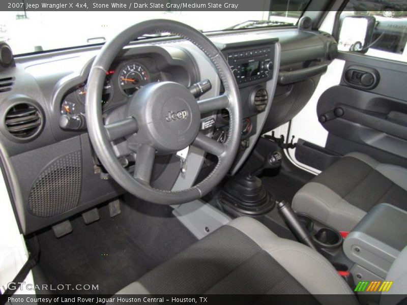 Stone White / Dark Slate Gray/Medium Slate Gray 2007 Jeep Wrangler X 4x4