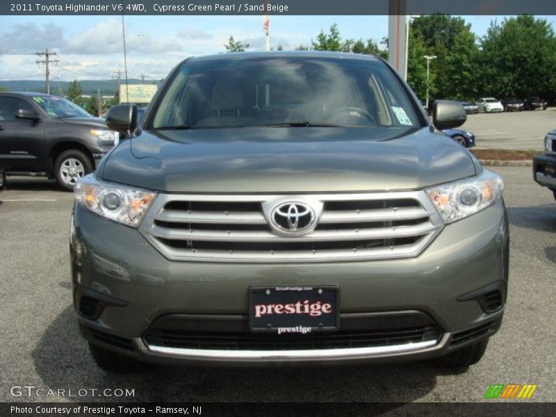 Cypress Green Pearl / Sand Beige 2011 Toyota Highlander V6 4WD