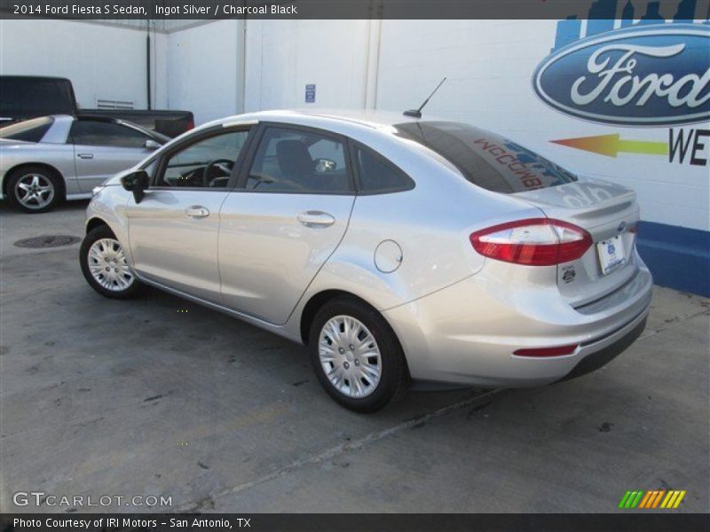 Ingot Silver / Charcoal Black 2014 Ford Fiesta S Sedan