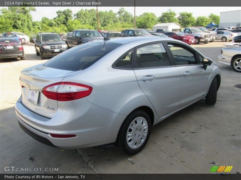 Ingot Silver / Charcoal Black 2014 Ford Fiesta S Sedan