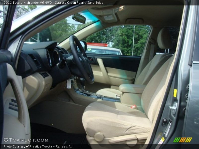 Cypress Green Pearl / Sand Beige 2011 Toyota Highlander V6 4WD
