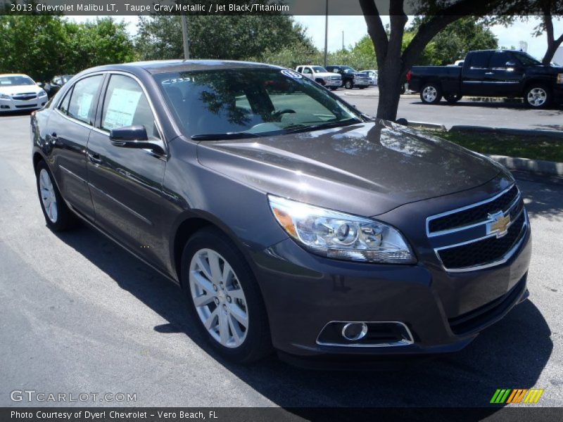 Taupe Gray Metallic / Jet Black/Titanium 2013 Chevrolet Malibu LT