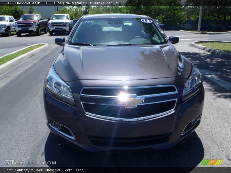 Taupe Gray Metallic / Jet Black/Titanium 2013 Chevrolet Malibu LT