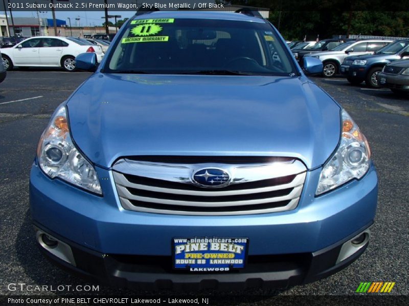 Sky Blue Metallic / Off Black 2011 Subaru Outback 2.5i Premium Wagon