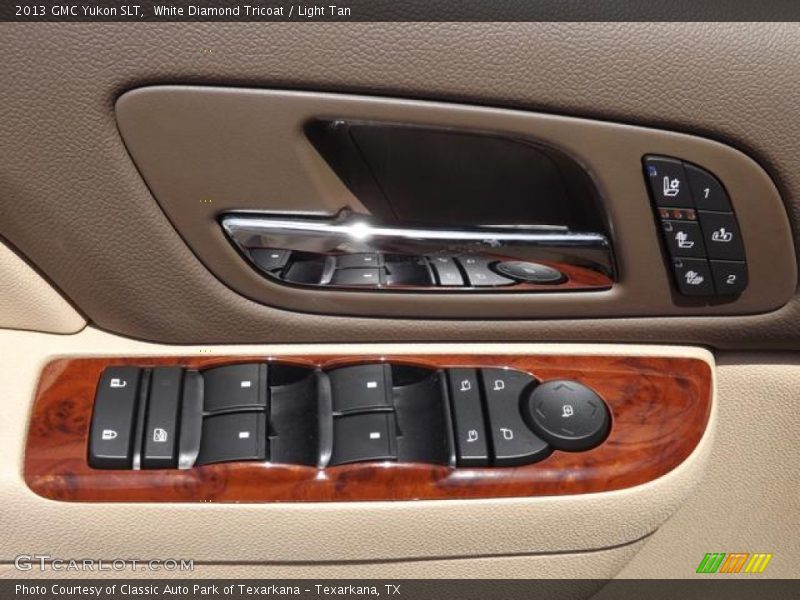 White Diamond Tricoat / Light Tan 2013 GMC Yukon SLT