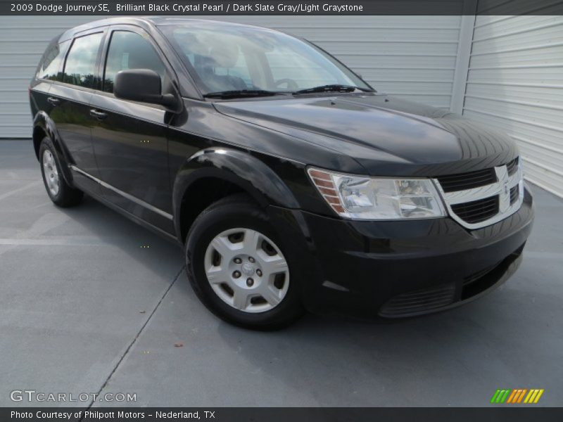 Brilliant Black Crystal Pearl / Dark Slate Gray/Light Graystone 2009 Dodge Journey SE