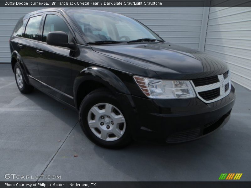 Brilliant Black Crystal Pearl / Dark Slate Gray/Light Graystone 2009 Dodge Journey SE