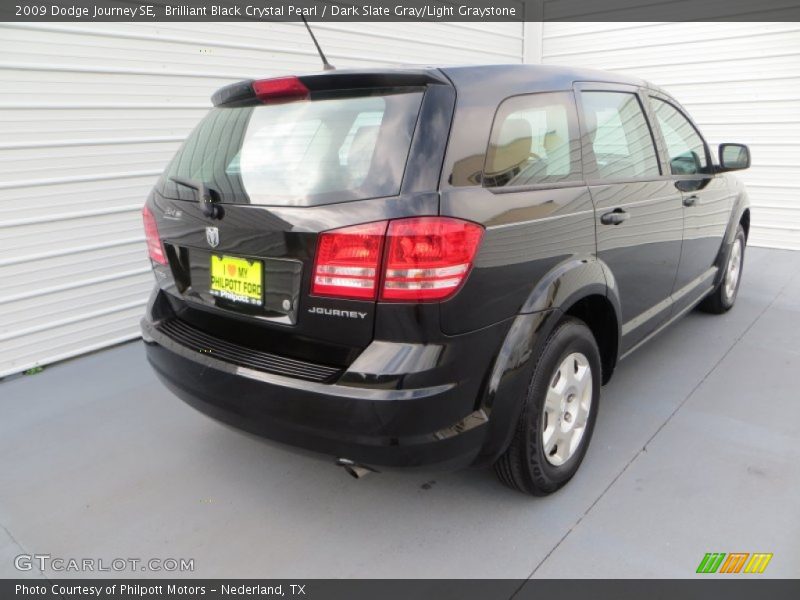 Brilliant Black Crystal Pearl / Dark Slate Gray/Light Graystone 2009 Dodge Journey SE