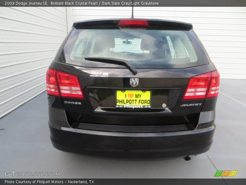 Brilliant Black Crystal Pearl / Dark Slate Gray/Light Graystone 2009 Dodge Journey SE