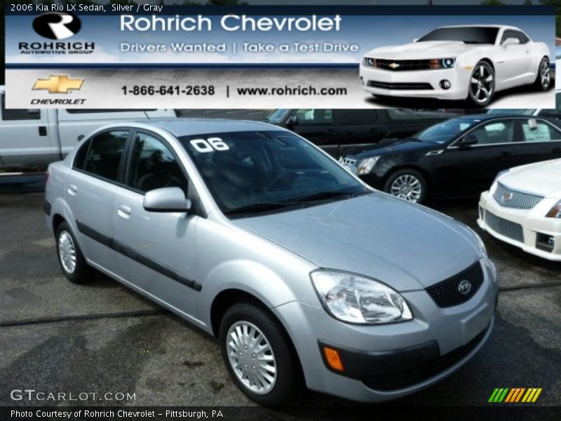 Silver / Gray 2006 Kia Rio LX Sedan
