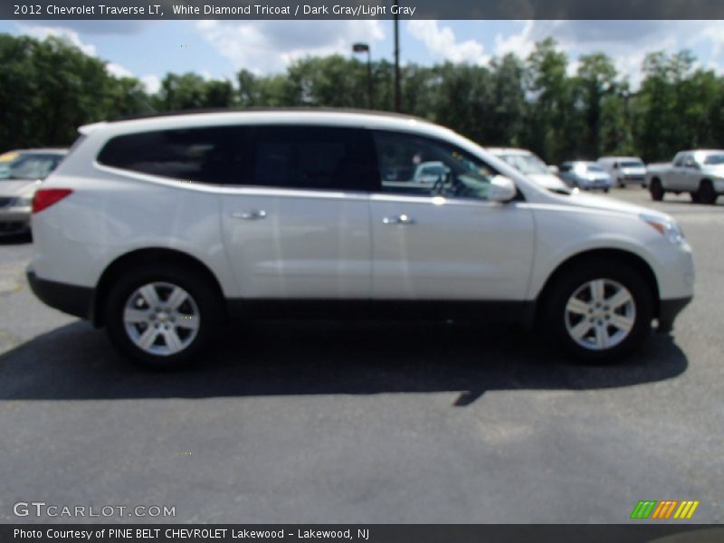 White Diamond Tricoat / Dark Gray/Light Gray 2012 Chevrolet Traverse LT