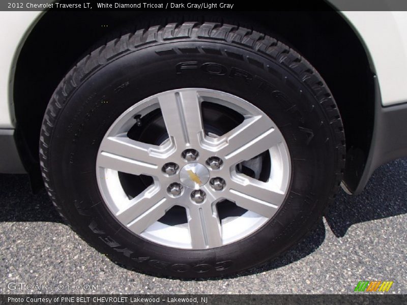 White Diamond Tricoat / Dark Gray/Light Gray 2012 Chevrolet Traverse LT