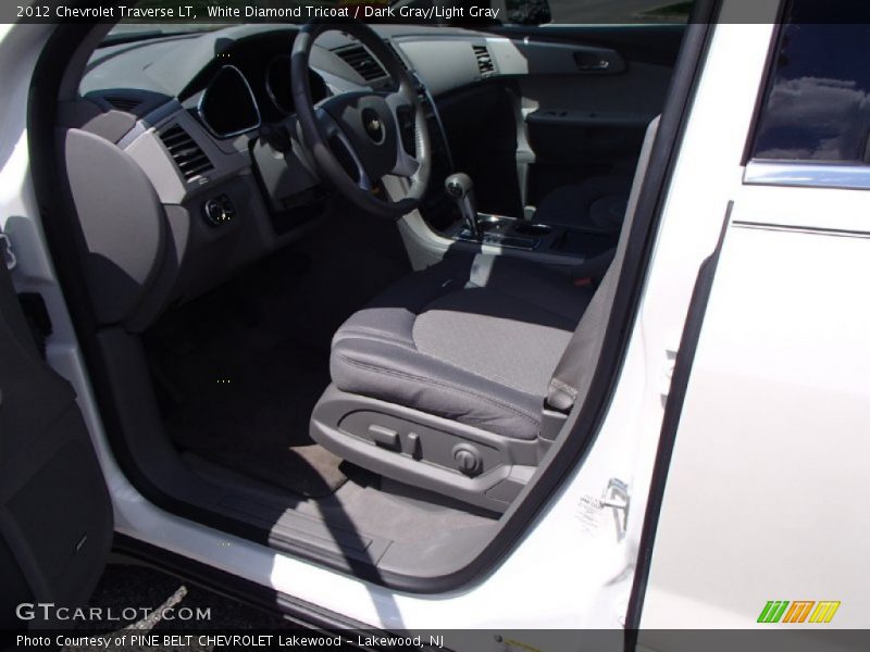 White Diamond Tricoat / Dark Gray/Light Gray 2012 Chevrolet Traverse LT